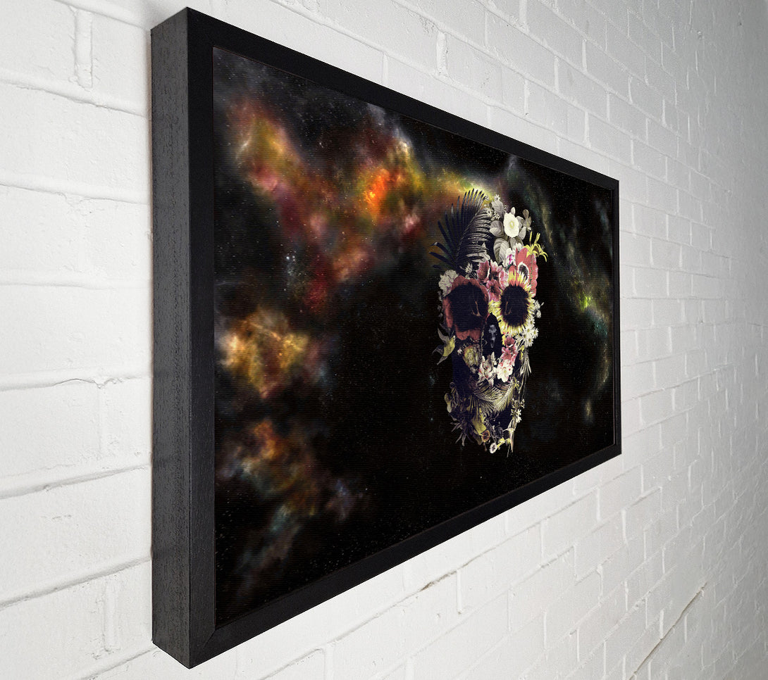  A Canvas Print of Flower Skull Canvas Wall Art
