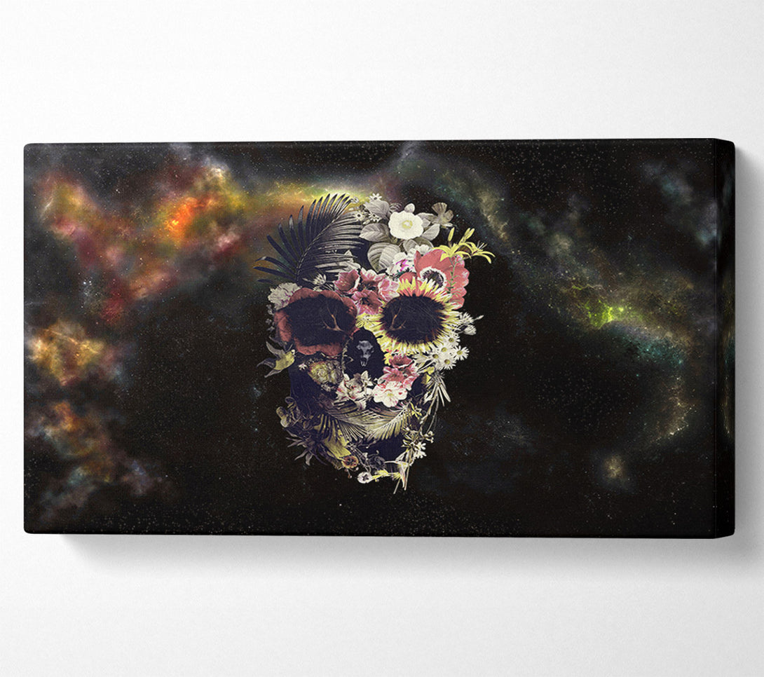  A Canvas Print of Flower Skull Canvas Wall Art