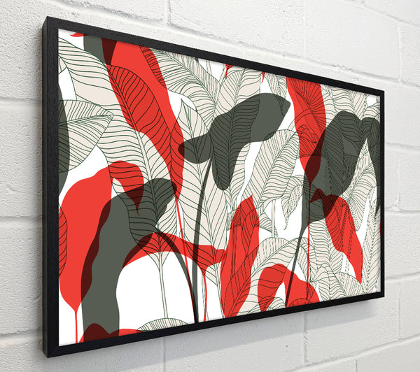 Leaves Of Red And Grey