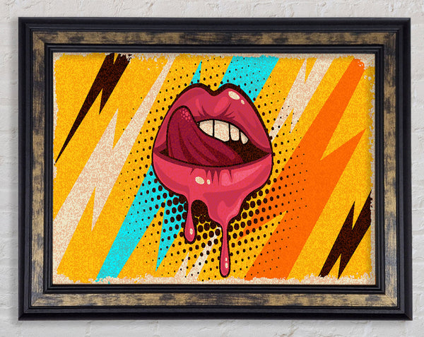 Lips Of Lightning Framed Print