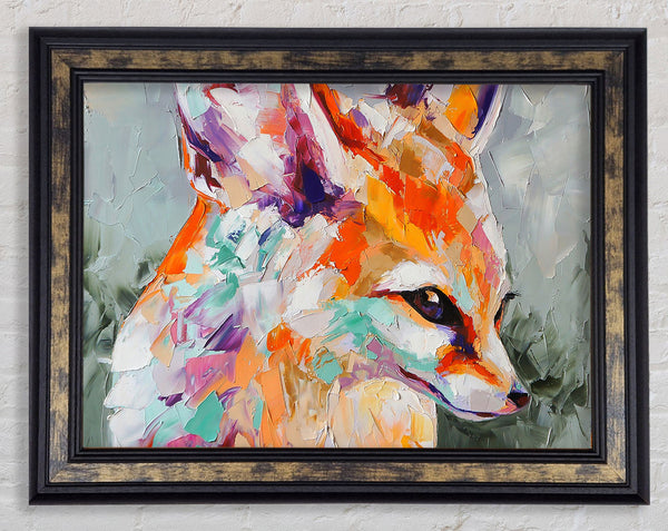 Vibrant Fox Painting Framed Print