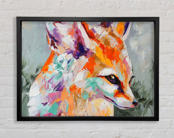 Vibrant Fox Painting Framed Print