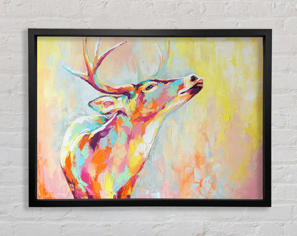 The Stag Looking Ahead Framed Print