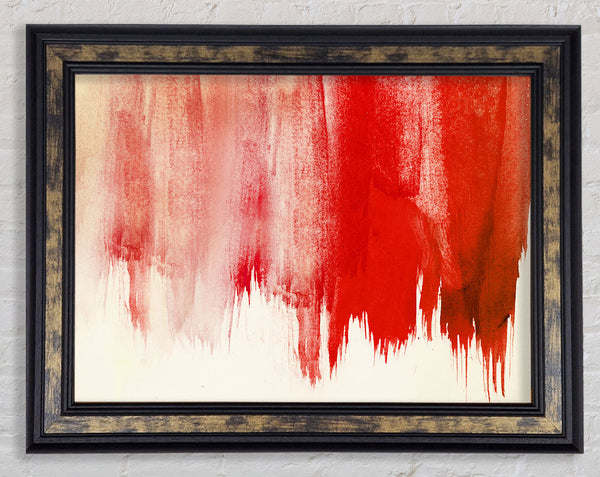 Striking Red Paint Framed Print