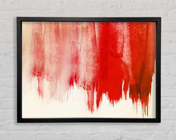 Striking Red Paint Framed Print