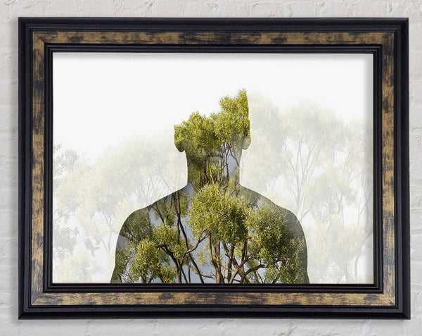 Doube Exposure Man Framed Print
