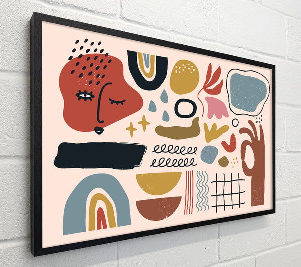 Mid Century Shapes And Faces
