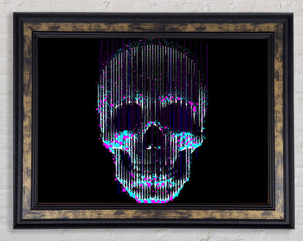 Distorted Skull Framed Print