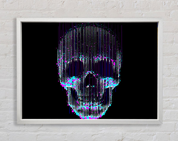 Distorted Skull Framed Print