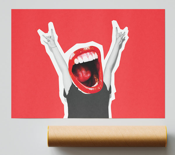 Red Lips On A Body Giclee Print