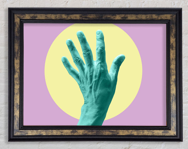 Green Hand Framed Print
