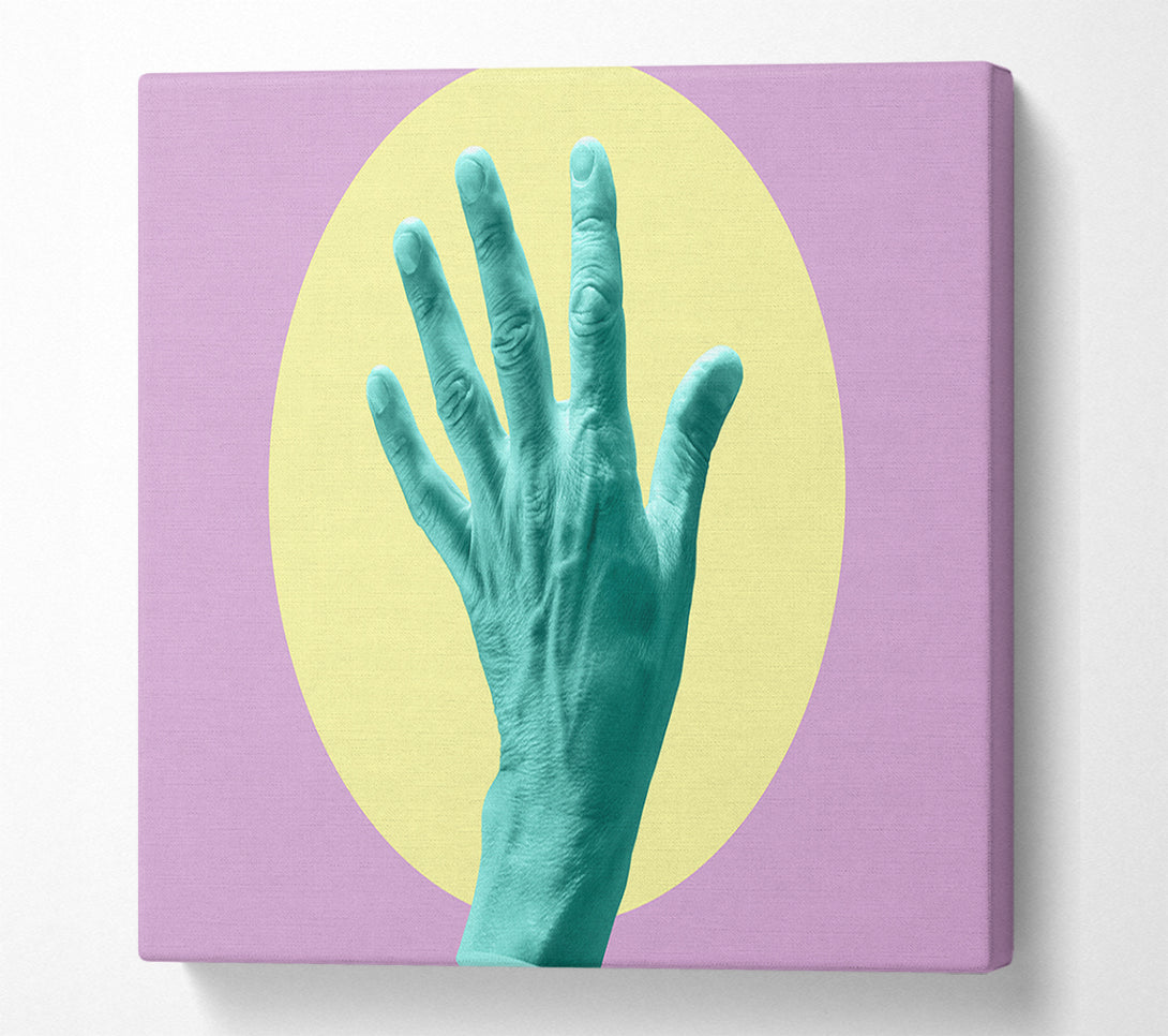  A Canvas Print of Green Hand Canvas Print