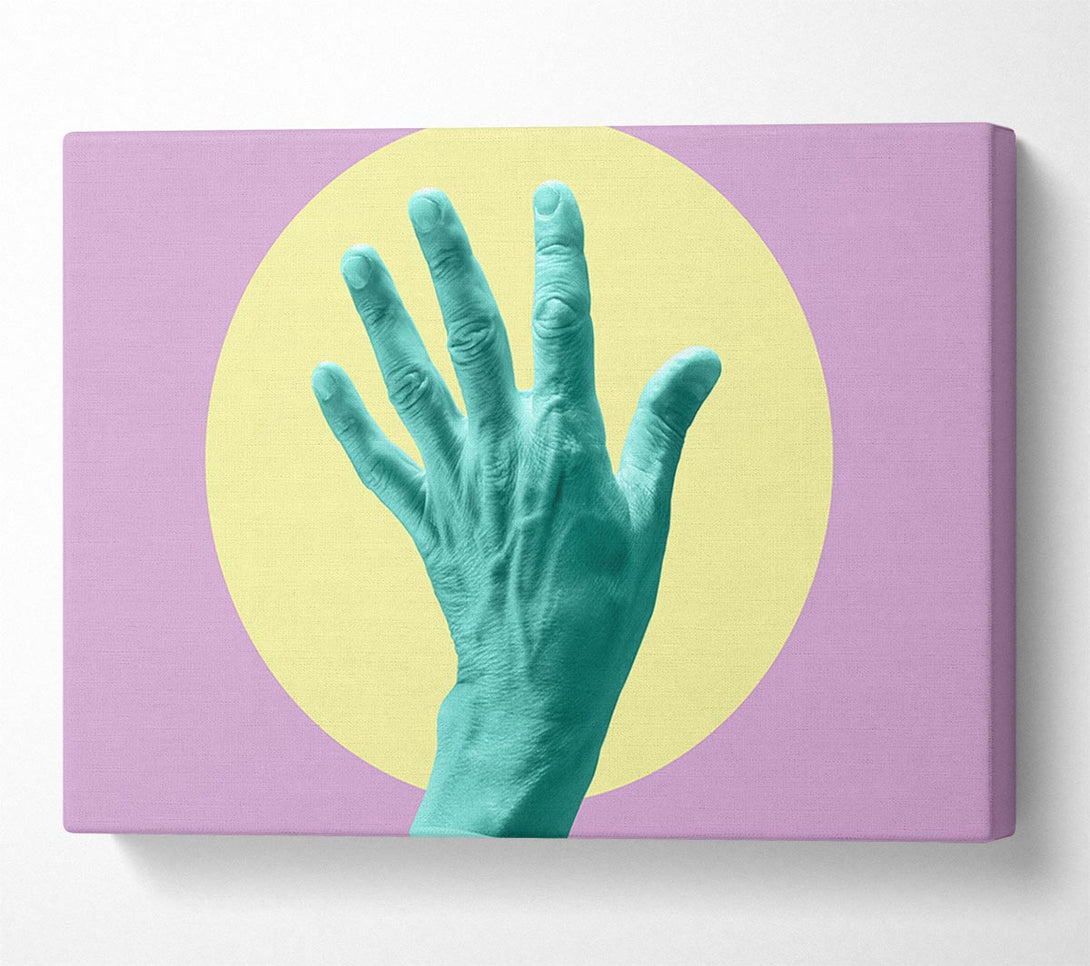  A Canvas Print of Green Hand Canvas Print