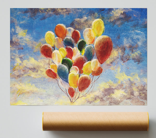 Balloons In The Sky Print
