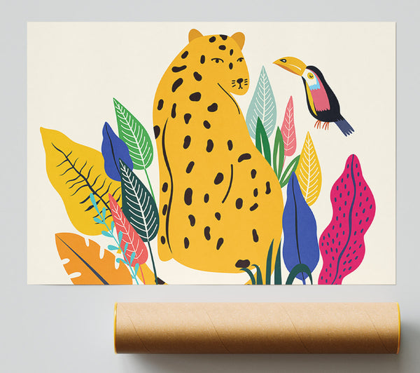 Mid Century Leopard Print