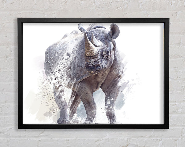 Watercolour Rhino