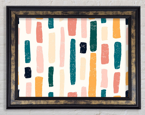 Lines Of Pastel Framed Print