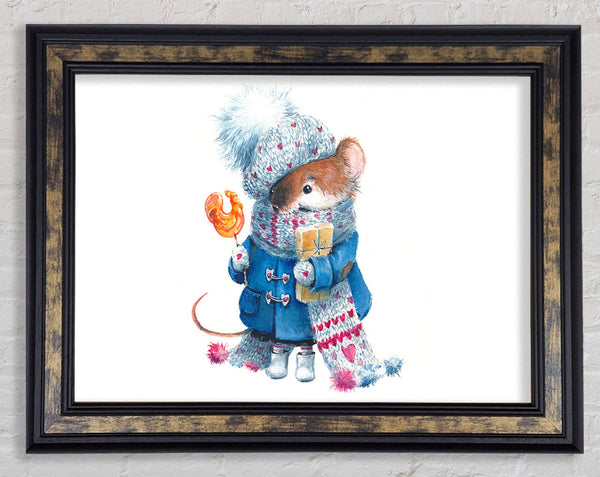 Watercolour Mouse Framed Print