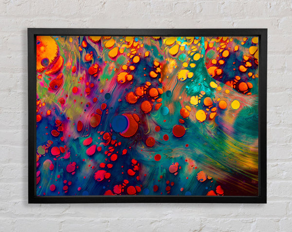 Paint Blobs In Oil Framed Print