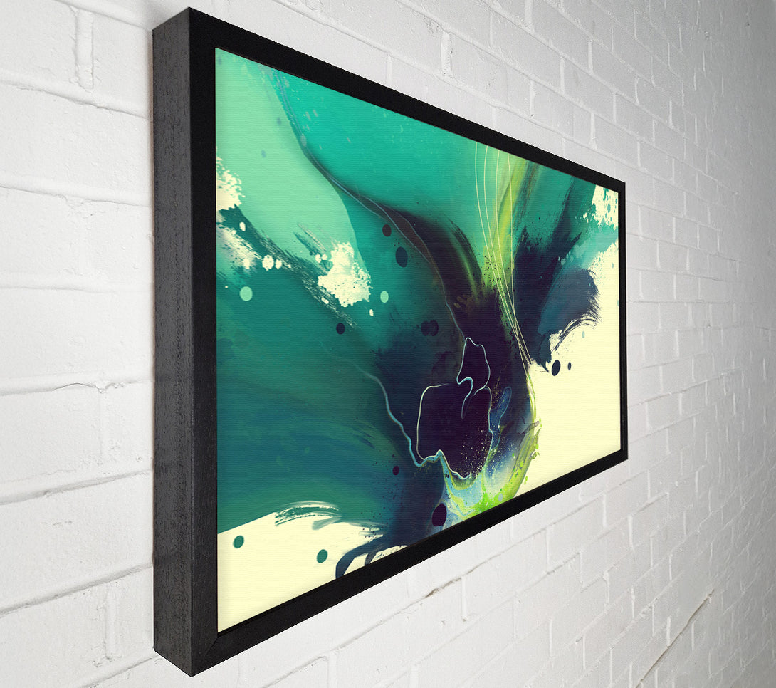  A Canvas Print of Green And Blue Brush Strokes Canvas Wall Art