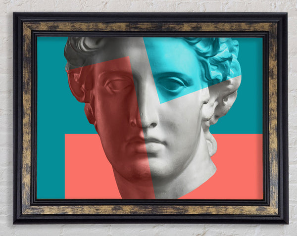 Greek Head Of Colour Framed Print