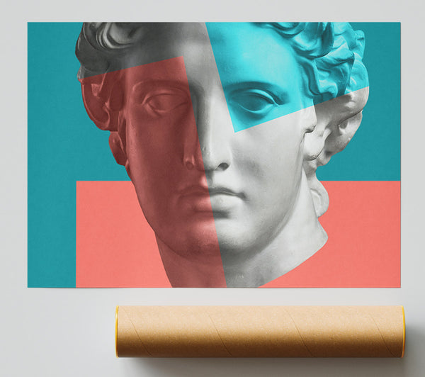 Greek Head Of Colour Print