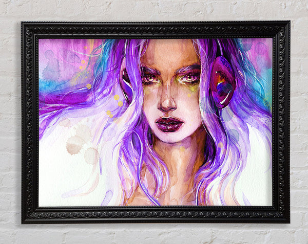 Lila Frau Aquarell
