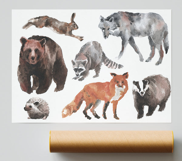 The Forest Animals Print