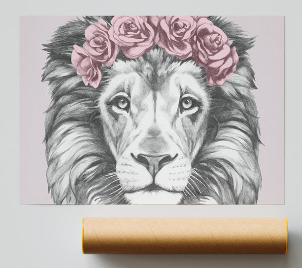 The Rose Head Lion Giclee Print