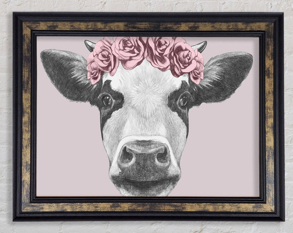 Rose Cow Head