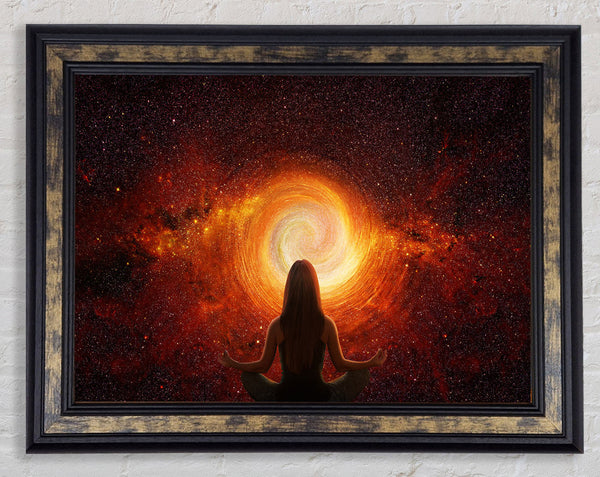 Meditation In Space Framed Print