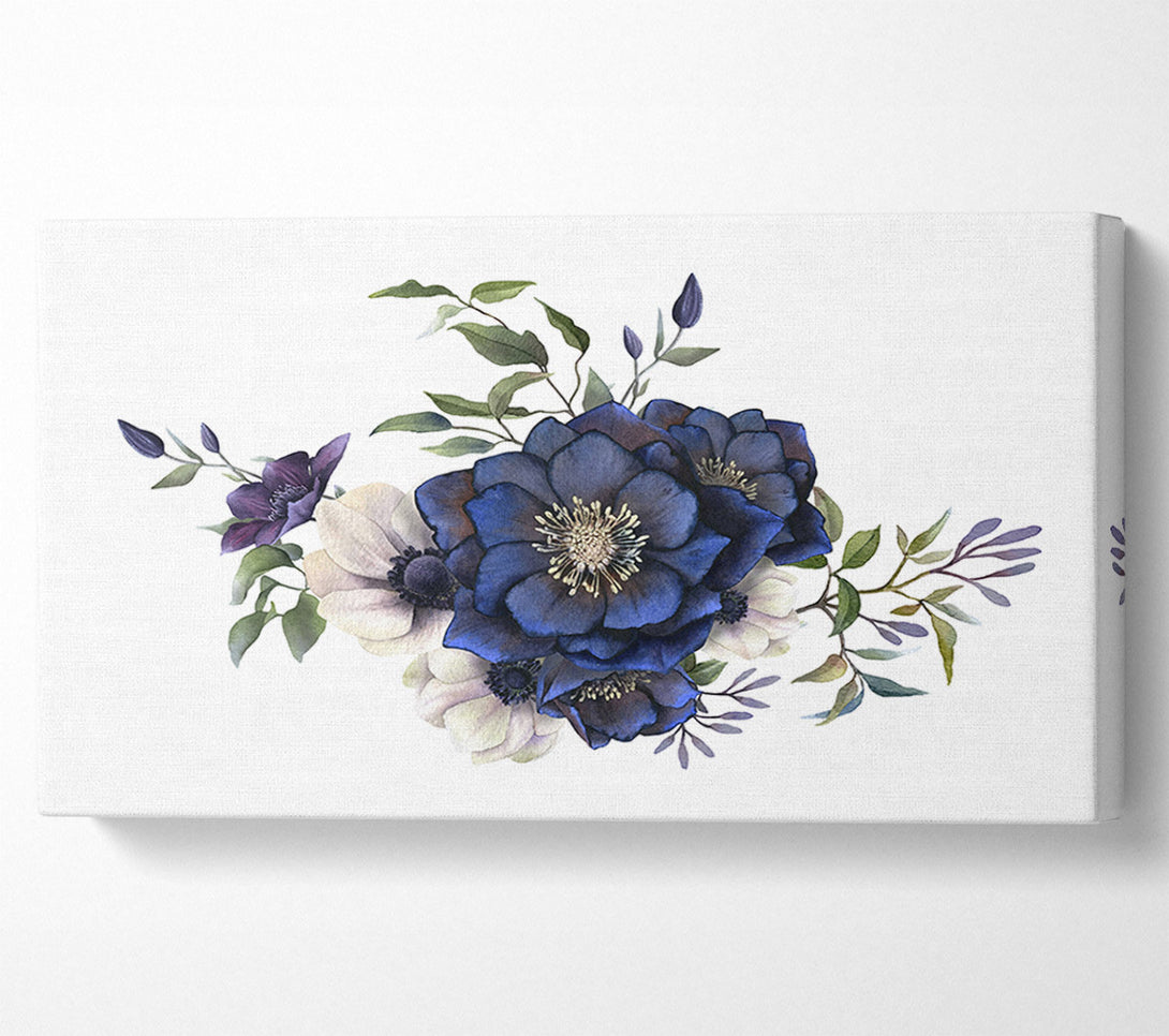  A Canvas Print of Blue Flower Beauty Canvas Art