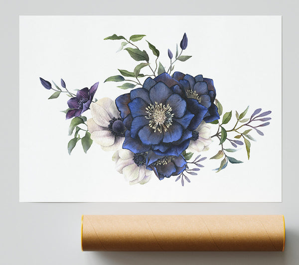 Blue Flower Beauty Print