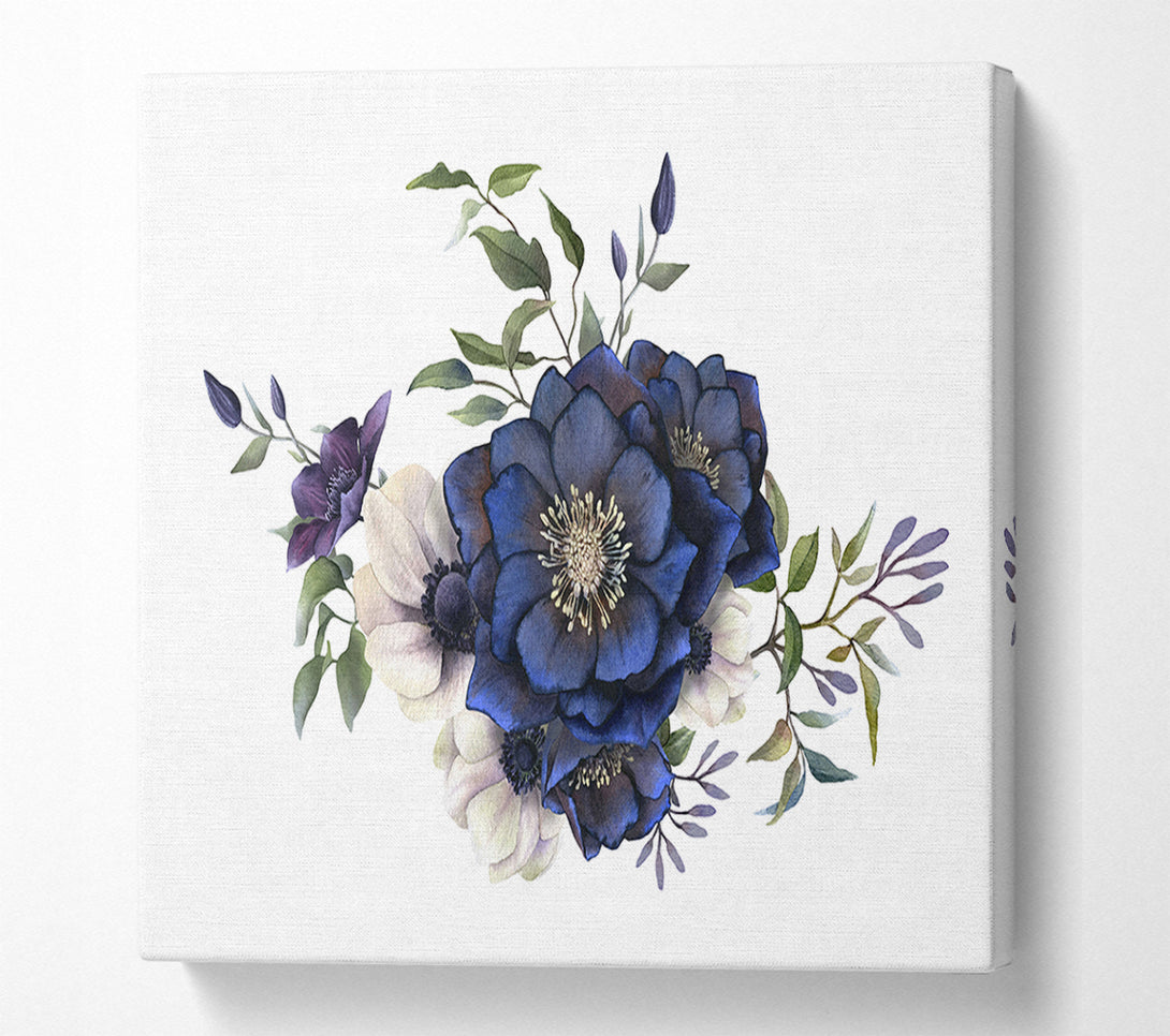  A Canvas Print of Blue Flower Beauty Canvas Art