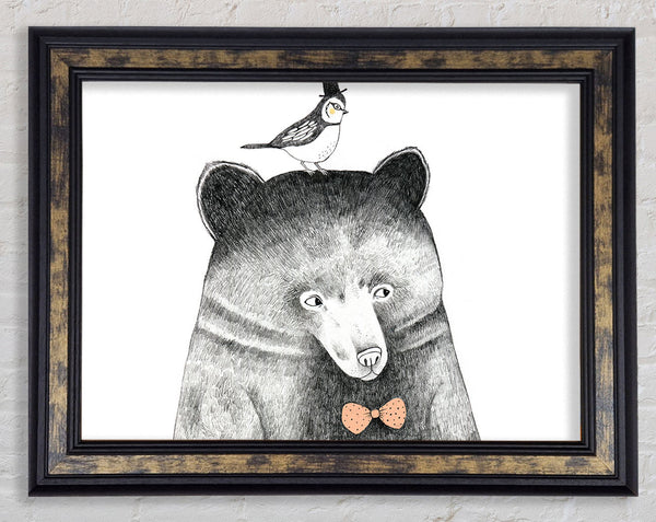 Bird And Bear Framed Print