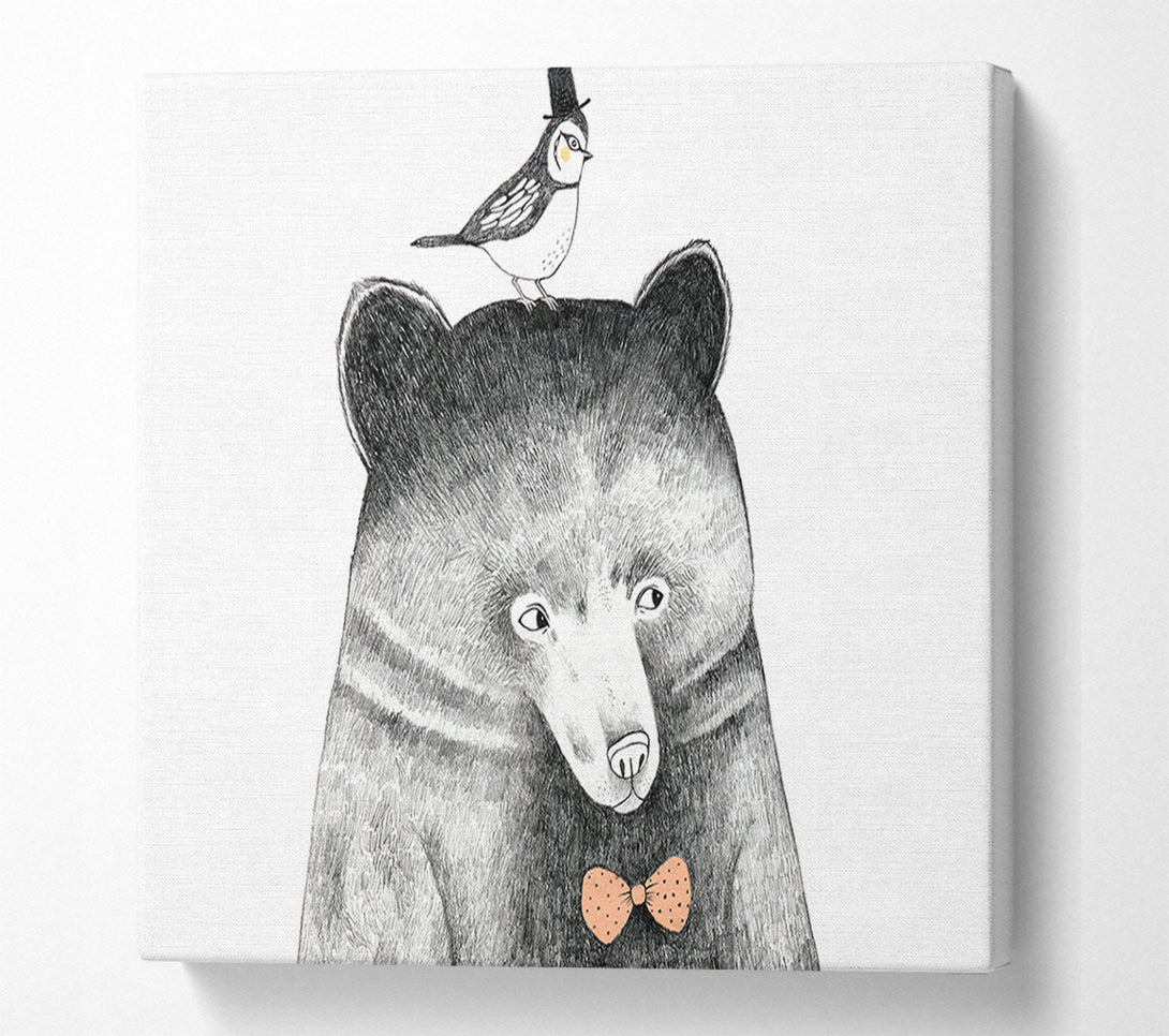  A Canvas Print of Bird And Bear Canvas Print