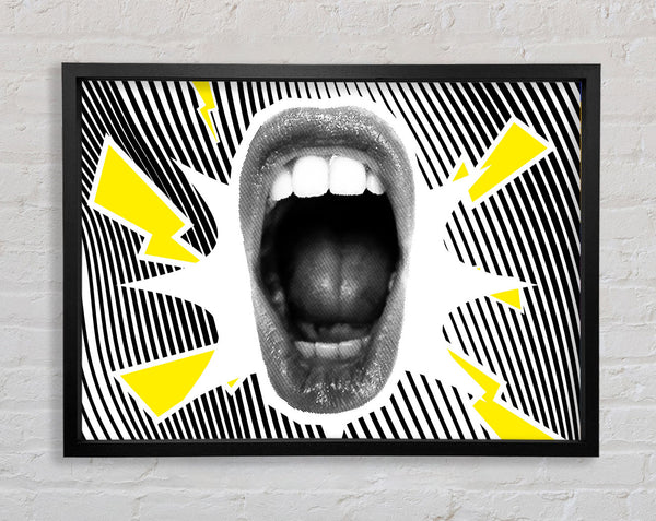 Shouting Lips Framed Print