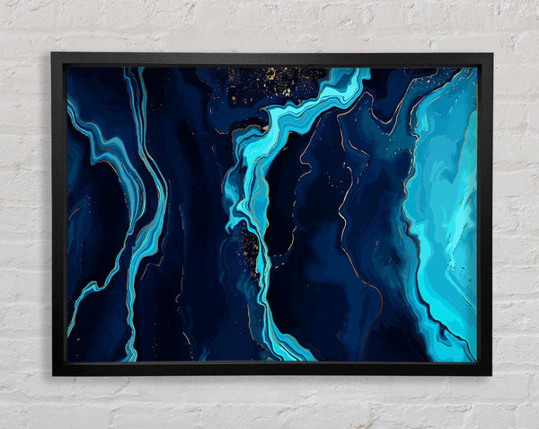 Natural Blues Of Stone Framed Print