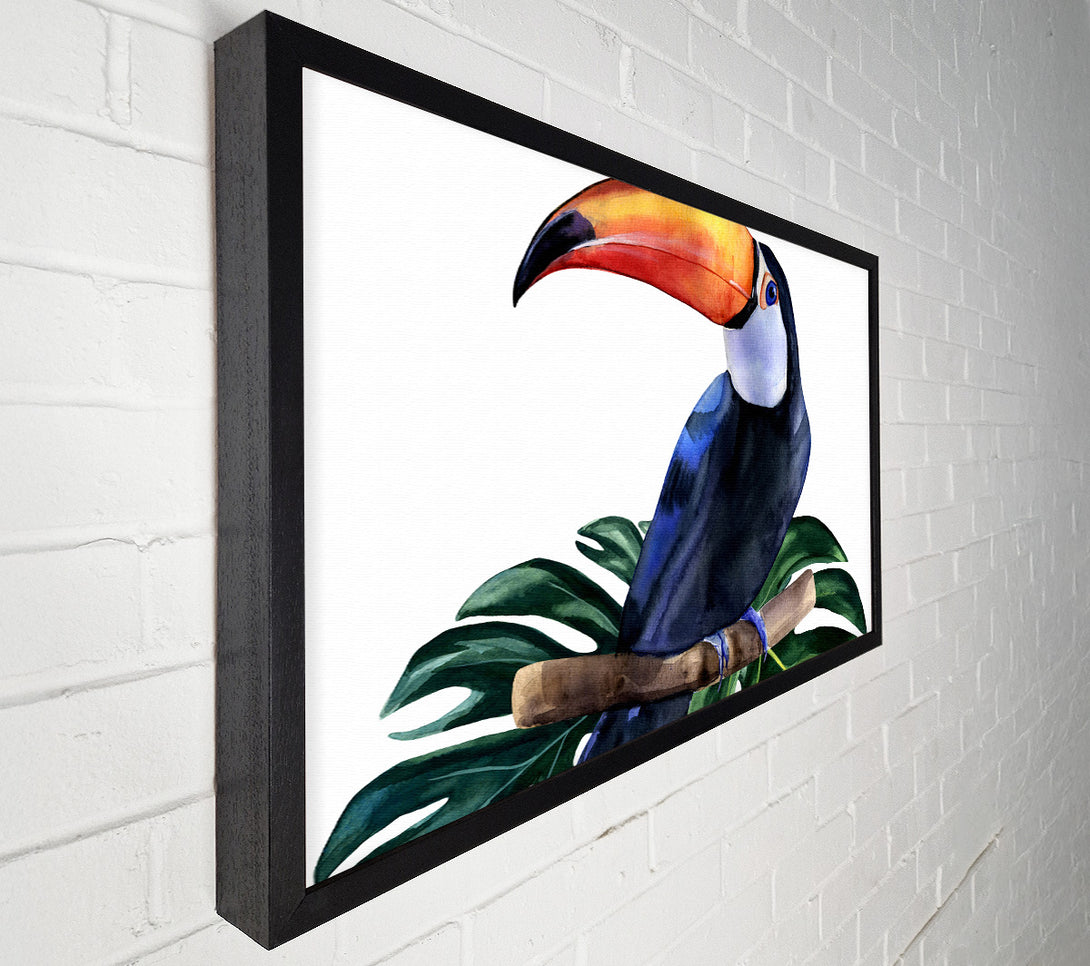  A Canvas Print of Palm Leaf Toucan Canvas Print