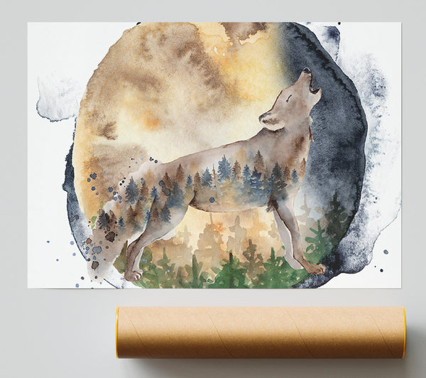 The Howiling Wolf Giclee Print