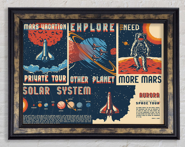 Explore The Planets Framed Print
