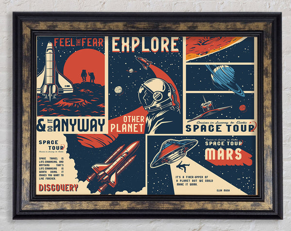 Space Exploration Framed Print
