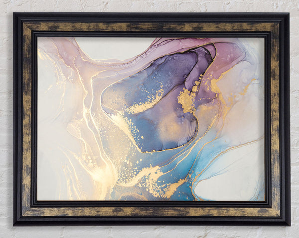 Stunning Glitter Marble Framed Print