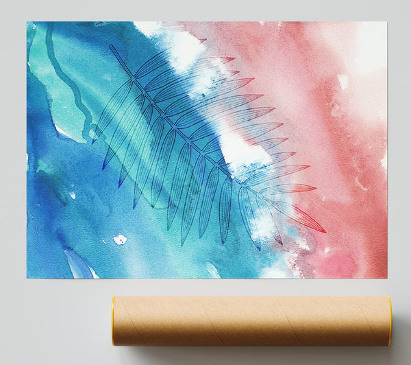 The Fern On Watercolour Print
