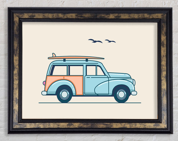 Morris Minor Traveller Framed Print