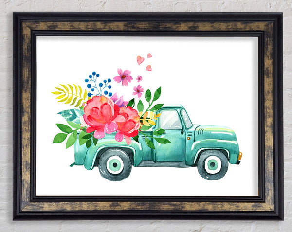 Pick Up Flowers Framed Print