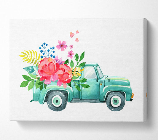 Pick Up Flowers Canvas Wall Art