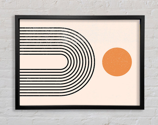 Semi Circle Pattern Framed Print