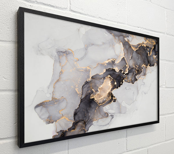 Grey And Gold Marble