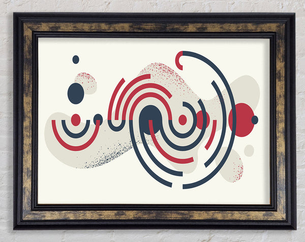 Circular Lines Of Space Framed Print